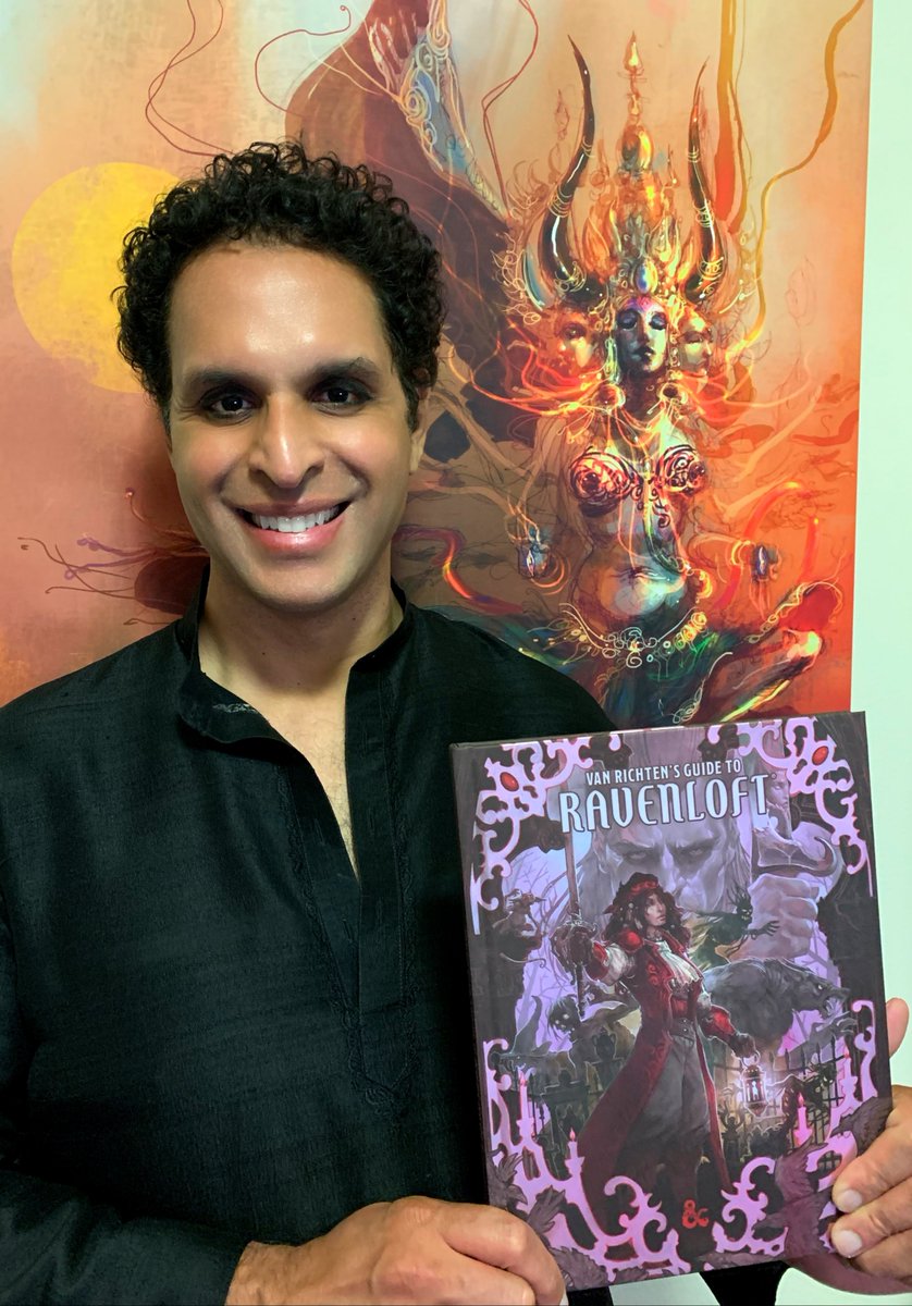ajitgeorgeSB's tweet image. It is an honor to be a writer for Van Richten's Guide to Ravenloft and to be the first writer ever of Indian origin to write Indian-inspired material for @Wizards_DnD. Creating Kalakeri (and Niranjan) was a labor of love (and dread)!

#Ravenloft #desidnd #dndindia #dnd