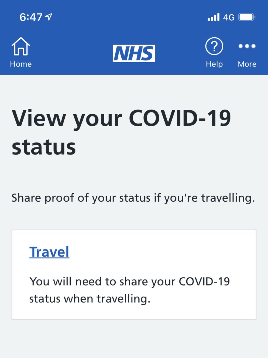 The secure NHS app has added the ability to check your vaccine details. You can share your vaccine status with a QR code, print off a PDF, or email a copy to yourself. You can also request a letter with your details by calling 119.