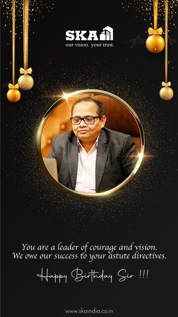 We owe you so much for your constant support, everlasting motivation and perfect leadership.
Happy Birthday, Sir.

Team SKA
.
.
#happybirthday #happybirthdaysir #wish #directorsbirthday #wishingwishes #celebration #ska #skateam #skagroup