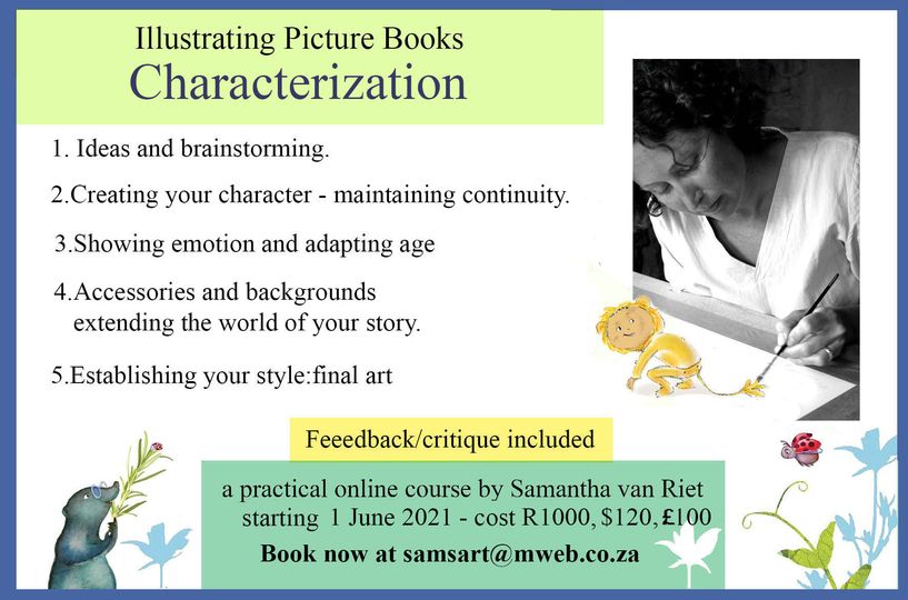 Here's details about my next #illustratingchildrenbooks#illustrationcourse@scbwi@alan_durant@ibbysouthafrica