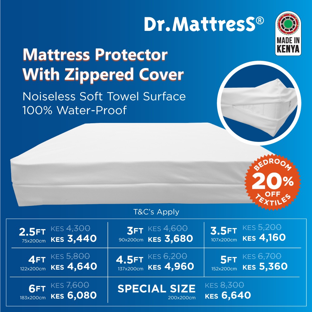 dr_mattress's tweet image. The Waterproof Mattress Cover is a unique mattress protector that adds an extra layer of protection against water &amp;amp; stains, extending the life of your mattress. The mattress is completely covered by this zipped mattress protector. It is removable &amp;amp; washable too.

☎ 0715 30 30 30