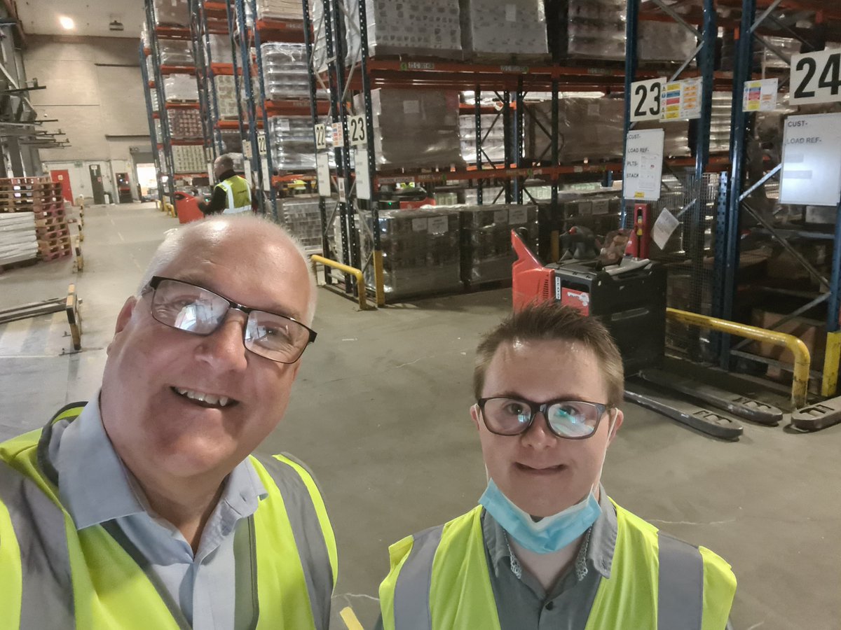 DSWorkFit's tweet photo. WorkFit candidate Tommy was delighted to have a tour of @XPOLogistics_Eu Goole last week to meet John and colleagues. Tommy is waiting for his start date for his new paid job as a Transport Administrator. Congratulations Tommy, wonderful news! @LifeatXPO https://t.co/C2xK2D4j8F