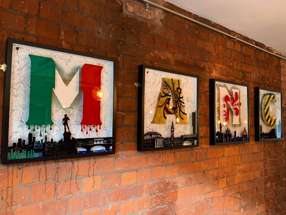 LaCollinaCoffee's tweet photo. The sun is shining in Manchester and Tuscany today 🙌
We’re open again from 07:30 to 21:00 ☀️
Amazing artwork by @CJTaylordArt 😍 https://t.co/8ILrFIScdi