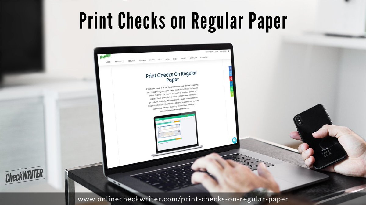 webcheckwriter's tweet photo. https://t.co/VRkIKGyxNl
You can Print Checks on Regular Paper instead of ordering pre-printed checks. This way, save your check printing cost. You can depend on OnlineCheckWriter to print unlimited checks on Regular Paper.
#BlankChecks #CheckPrintingPaper #PrePrintedChecks https://t.co/h5JNIVmdlZ