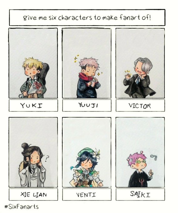 here are the #sixfanarts ! 