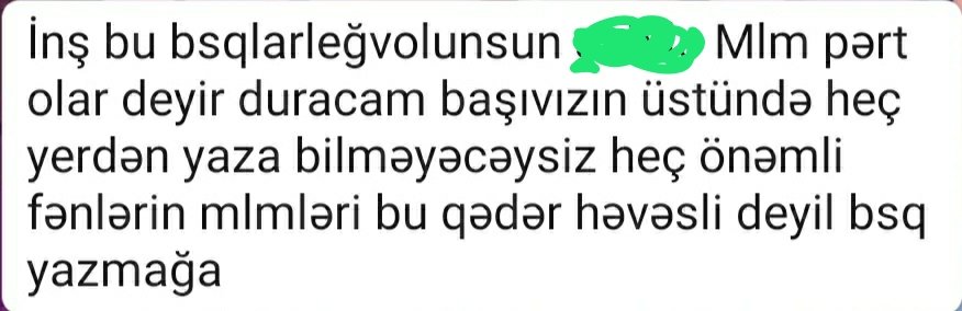 zeynebwant's tweet photo. bu mənim xalam qızının etirazıdı,mənə dedi onlayn dərsdə başına gələnləri heç nəyə asan asan əsəbləşmərən amma mənim ən yaxınım incidilibsə mən başladığım işi yarım qoyan deyiləm,gündəmə düşənə qədər də bu tagdan əl çəkən deyiləm
#bsqlerleğvolunsun 
#bsqolmasın https://t.co/3LAJ83pyQv