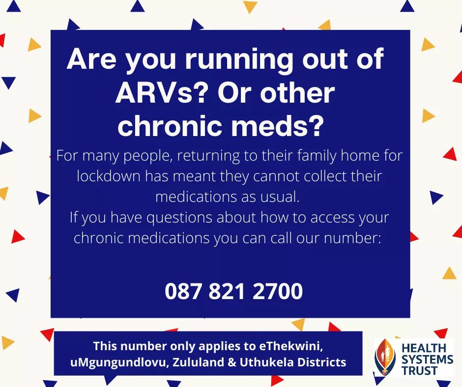 HST_health's tweet photo. Let’s constantly remind each other, our families and friends to improve our health by adhering to chronic medication https://t.co/aEyQjGNEzA #GetCheckedGoCollect #DablapMeds @kznhealth https://t.co/aYJiEd4igy