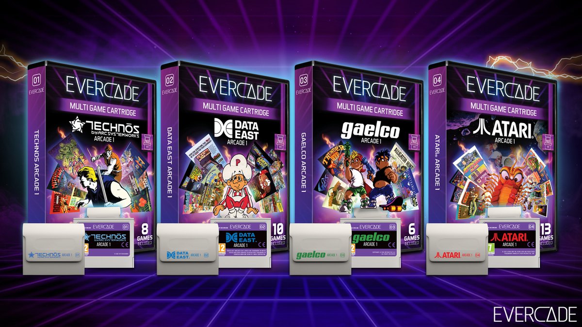 ARCADE IS HERE! Introducing four new arcade collections, playable on Evercade Handheld and #EvercadeVS. Coming November 2021!
Check the trailer for more: bit.ly/3fErZSX