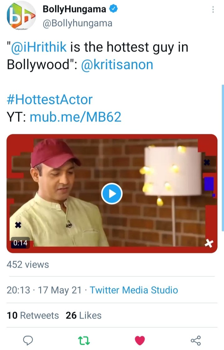 AyanHRX's tweet photo. Yesterday's @Bollyhungama is all about #HottestActor &amp; #HrithikRoshan 

@iHrithik and his drool worthy personality 😎🔥 is d most talked about thing among all female celebs https://t.co/Mzv9KILpKW