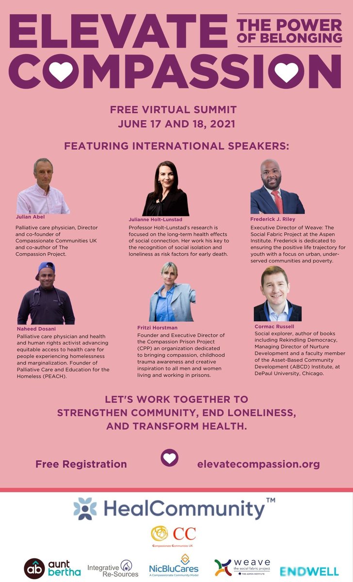 sotk_pod's tweet photo. “People who have good social relationships live longer, healthier, happier lives. It's more effective than giving up smoking, drinking, diet, and exercise” @drjulianabel cites @jholtlunstad both talking @Elev8Compassion a FREE lecture series 18/19 June, registration open now. https://t.co/xnEtiwCnRx