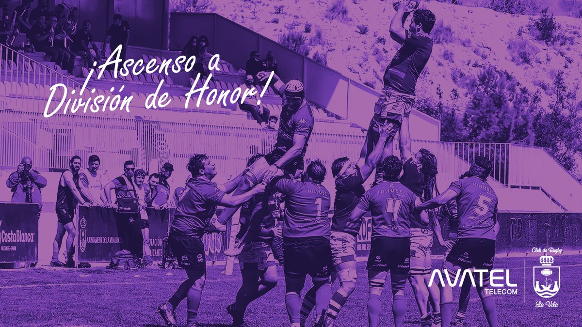 AvatelTelecom's tweet photo. ¡CAMPEONES! 🥳Merecidísimo regreso a la División de Honor del rugby. 

Coraje, entrega y corazón es lo que han puesto en cada partido los miembros del @crlavila 🔥🔥🔥 Enhorabuena. https://t.co/fXKUX5Zlb4
