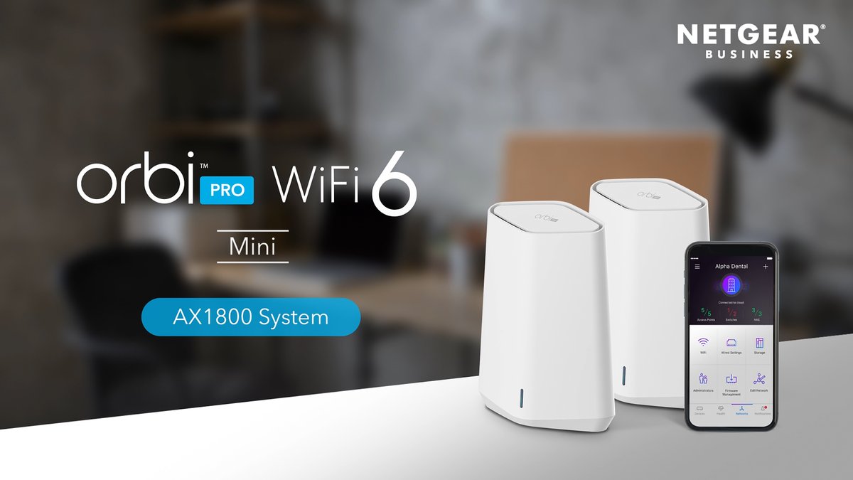 NEU: #NETGEAR Orbi Pro #WiFi6 | Das neue Orbi Pro WiFi 6 Mini (SXK30) liefert hohe Geschwindigkeiten, eine große Reichweite und eine umfangreiche Ausstattung mit Sicherheitsfeatures. Es ist perfekt für kleine Unternehmen und das Home Office: netgear.de/orbi-pro/sxk30…