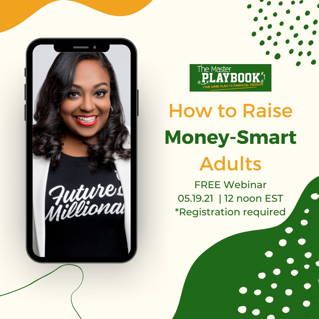MasterPlaybook's tweet photo. Last chance to sign up, tomorrow at 12 noon EST, I will be hosting a FREE Webinar on How To Raise Money-Smart Adults.
I can't wait to see you there! Sign up today and reserve your spot: https://t.co/OeMSySDUgN
#millionairemindset #moneytips #kidentrepreneur #moneycamp https://t.co/uWt6gu2JJi