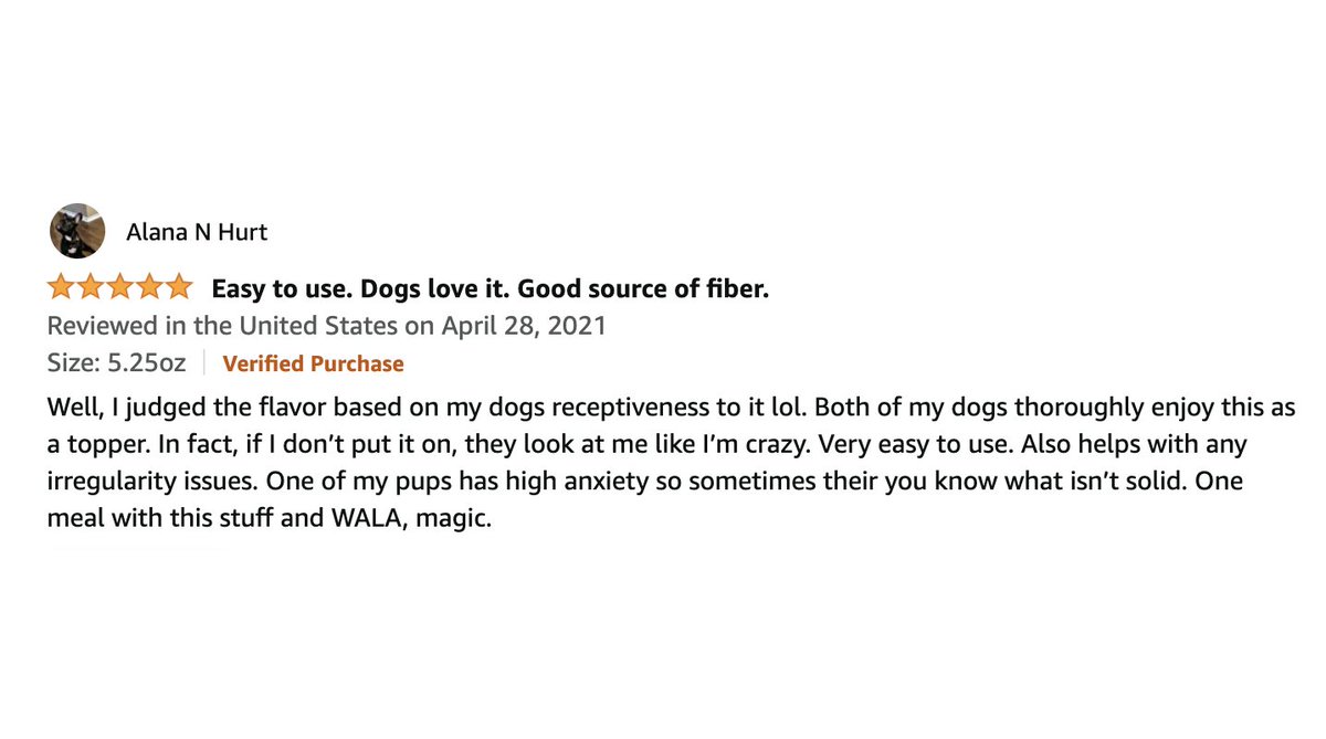 RoguePetScience's tweet image. Many thanks to Alana for the 5 star review on Amazon for our all-natural food topper for dogs, PUMPKIN PRO. It's great for diarrhea, loose stools, or anxiety in dogs. ON SALE this week: ow.ly/USRp50EPdQI

#petcare #pethealth #naturalpetsupplements #welovedogs