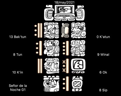 inahcampeche's tweet photo. #CentroINAHCampeche #CalendarioMaya #CulturaEnCasa

La fecha de este martes 18 de mayo en el sistema calendárico Maya de cuenta larga https://t.co/ASLpuZA0pn