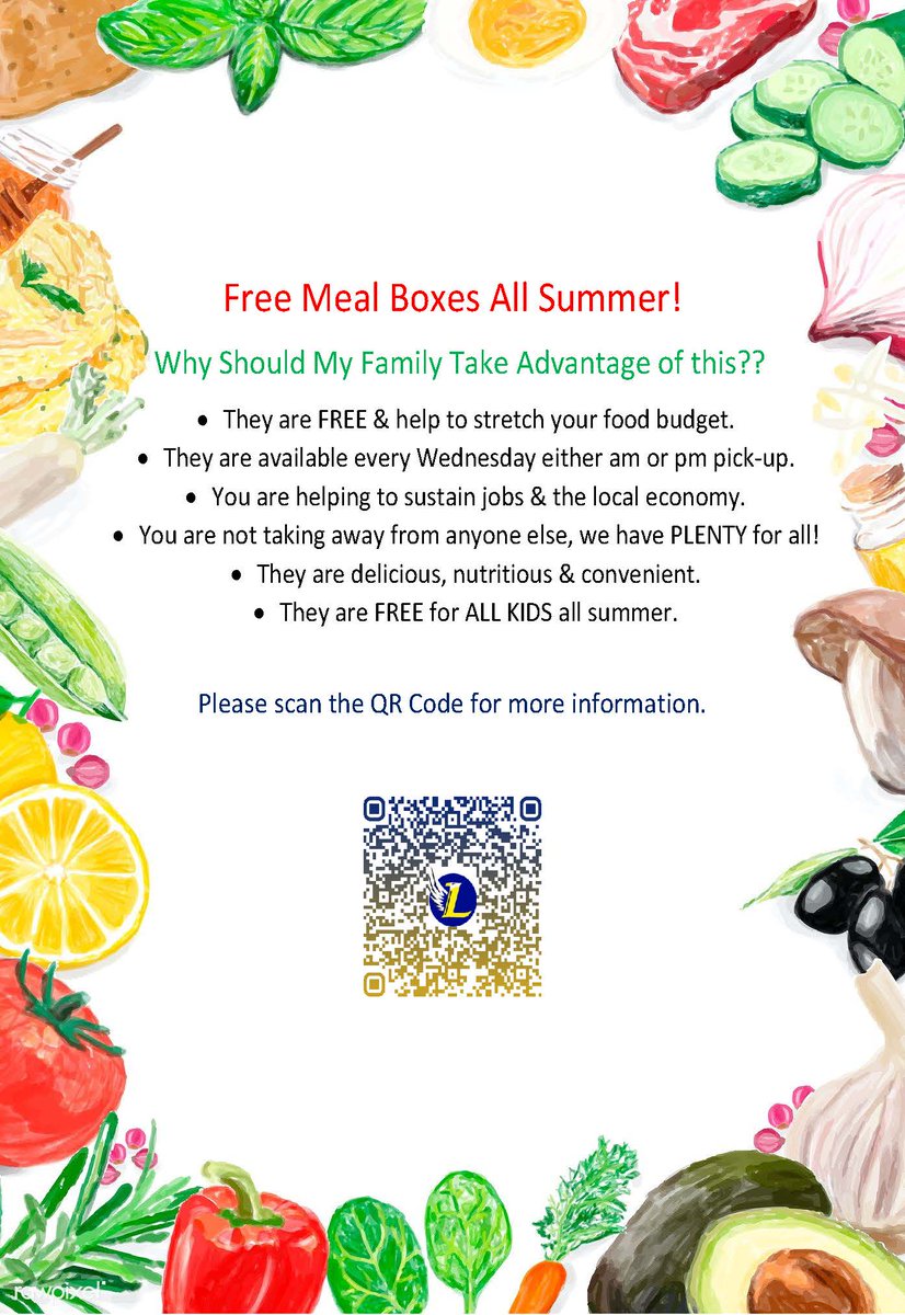 Did you order your FREE MEAL BOX for 5/25? Cutoff is TODAY at 11:00 am. Friday, 5/21 is our last regular meal distribution. We will instead be offering FREE WEEKLY MEAL BOXES. These are PRE ORDER ONLY.  These meals are FREE to all in the community 18 &amp; under. Pls RT #leydenpride