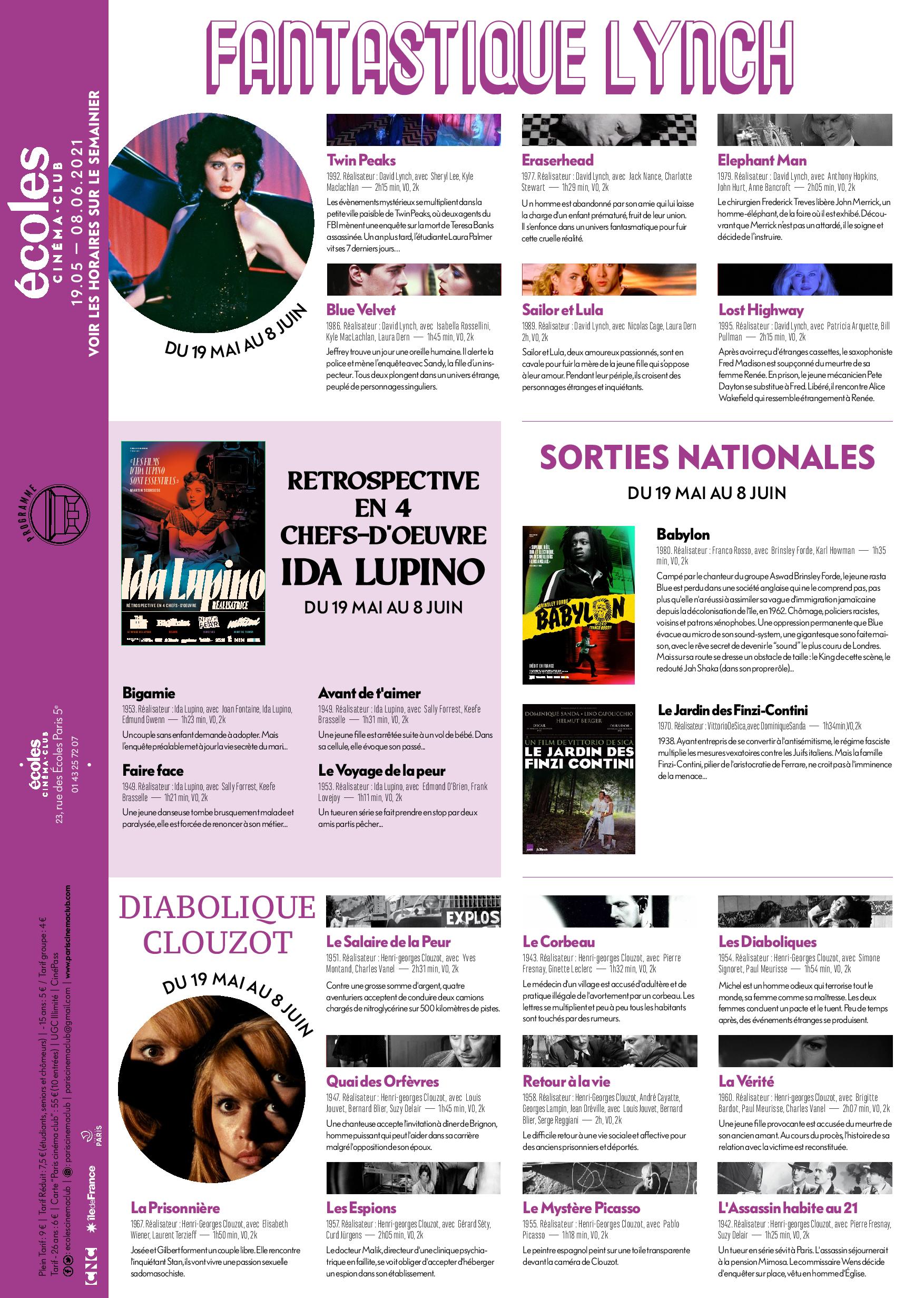 Paris Cinema Club J 1 On Y Croit Au Christine American Spring Va Vous Mettre Dans L Ambiance Aux Cotes Des Korean Amp British Thrillers Aux Ecoles On Reprend Clouzot Et