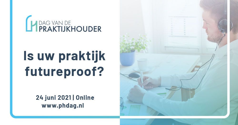Op 24 juni tijdens de Dag van de Praktijkhouder richten we ons op de toekomst van uw praktijk. De eerstelijnszorg ondervindt namelijk ingrijpende gevolgen van de coronacrisis. Meld u gratis vaan voor de PH Dag ‘Is uw praktijk Futureproof?’, via: buff.ly/3hxKeMr