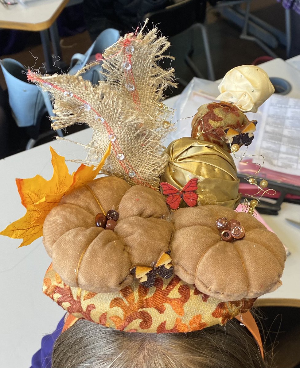HeadteacherDcc's tweet photo. Inspired by designers Philip Treacy & Stephen Jones our very own Year 10 milliners have been creating fascinator hats as part of their GCSE Textile course. #DCC #DCCYear10 #DCCTextiles #Milliners #FascinatorHats #PhilipTreacy #StephenJones #DCCTalent https://t.co/AOEoewaGYV