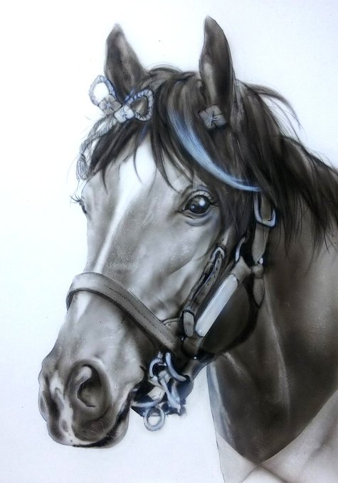リアルなキタサンブラック
可愛く描けたかな?(アナログ絵)
#ウマ娘 