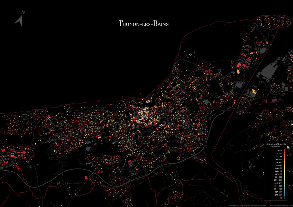 Age des bâtiments de #Thonon en #HauteSavoie d'après la BD TOPO de l'@IGNFrance 
ideeslibres.org/dataposter/Tho…

#DataPoster