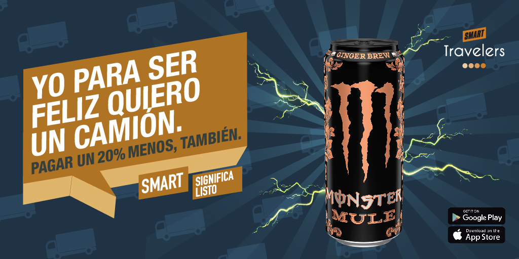 Areas_ES's tweet photo. ¿Eres feliz conduciendo tu🚚? Del 17 al 21/05 lanzamos una acción con @MonsterEnergyES en la que te regalamos una lata del nuevo sabor #MonsterMule y un menú especial para consumir en las áreas de servicio de la AP7 de La Plana y La Ribera. 👉Descárgate la app de @SmartTravelers_ https://t.co/NXLhWfKP6X