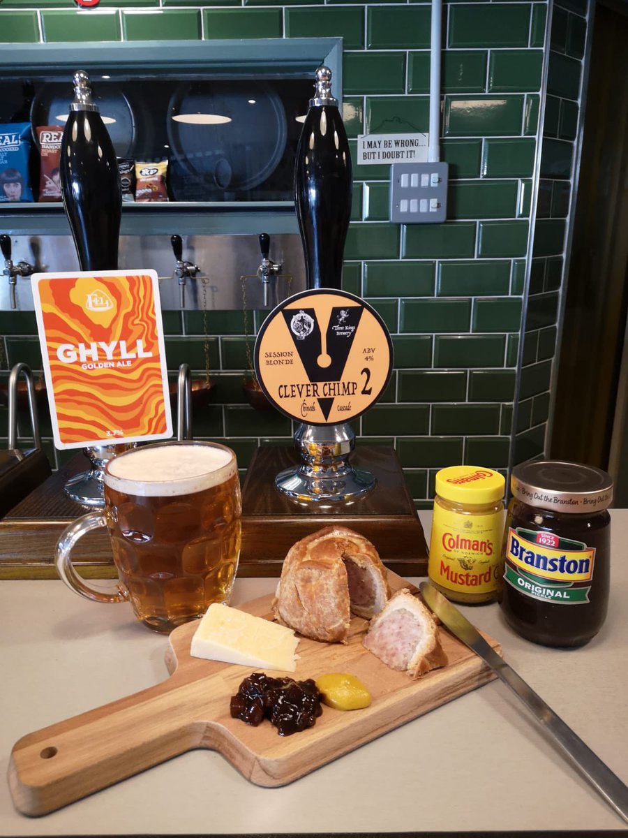 SplitChimp's tweet image. Pork Pie, Pickle and a Pint, this afternoon from 3pm.