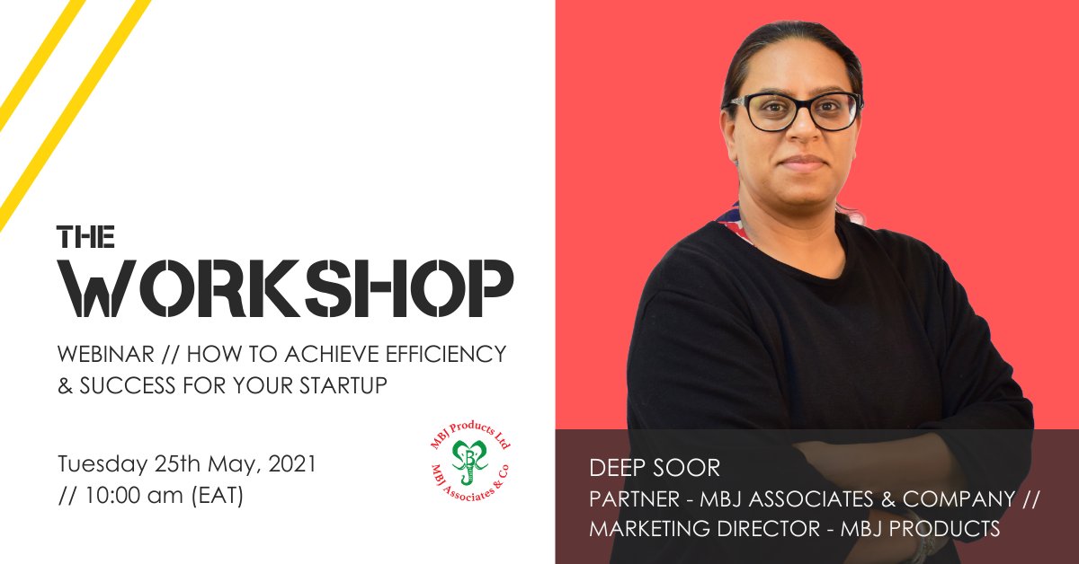 NairobiGarage's tweet photo. #TheWorkshopSeries // Join Deep Soor to learn what key elements you should focus on as a new business owner to ensure maximum efficiency & success for your #Startup. Learn more & register: https://t.co/15vcg0Tkmz #VirtualConnects #ConnectCoworkCreate https://t.co/MqtUBMoMZ8