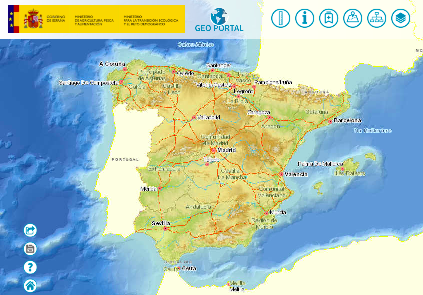 🆕 Herramienta #Geoportal de @mitecogob para identificar áreas de #España que presentan mayores condicionantes ambientales para la implantación de proyectos de grandes instalaciones de generación de #EnergíasRenovables eólica y fotovoltaica. Más en ➡️ sig.mapama.gob.es/geoportal/