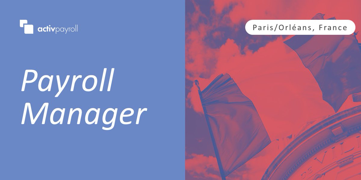🇫🇷 We are currently recruiting for a #PayrollManager to join our award-winning team in #Paris or #Orléans on a permanent, full-time basis. Find out more and apply today: activpayroll.com/careers/vacanc… #Recruiting #PayrollJobs #JobsinFrance