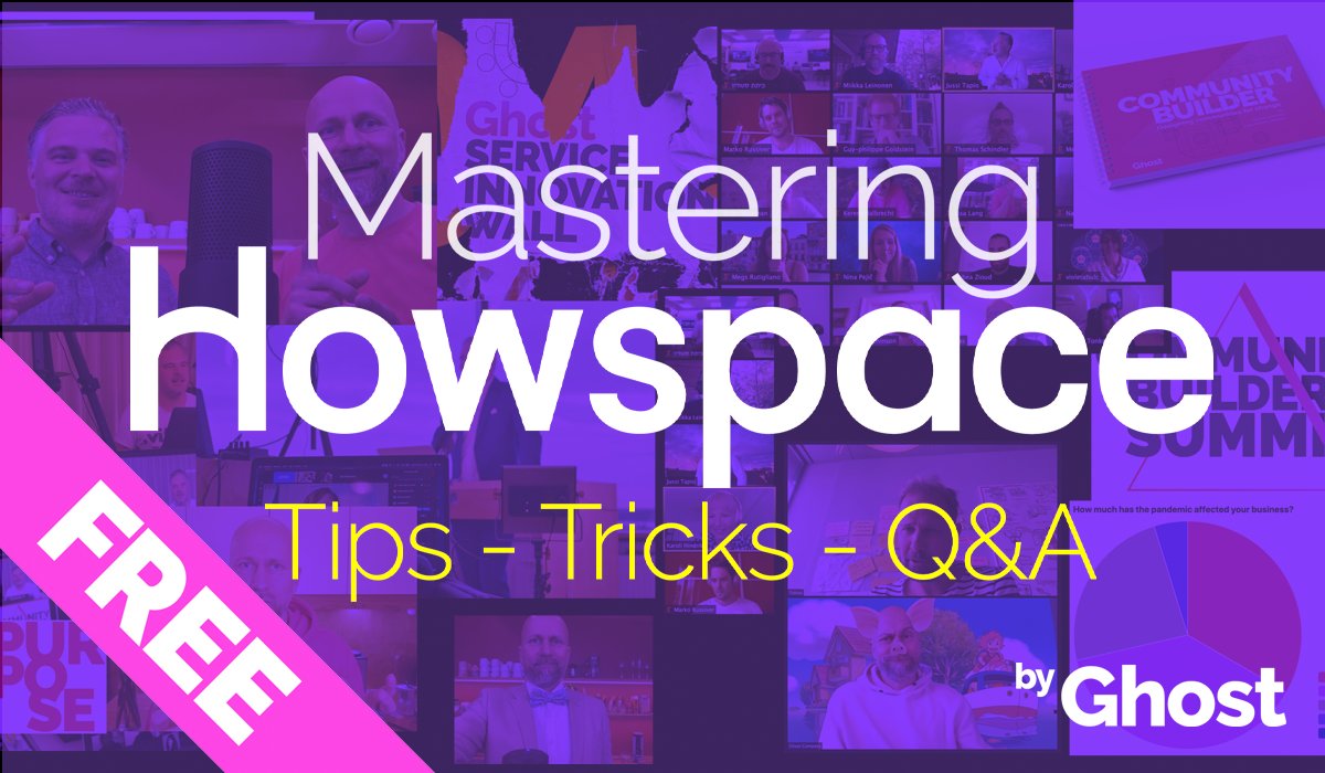 Interested in seeing how we create superbly interactive workshops with Howspace? Join this free session and we will tell you everything! 
zoom.us/meeting/regist…
#virtualfacilitation <a href="/AGhostCompany/">Ghost Company</a>