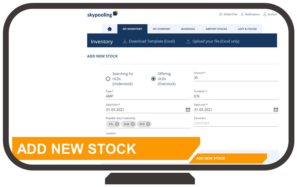 skypooling's tweet photo. skypooling allows to share ULDs. You can enter &amp; edit ULDs manually, or use spreadsheet. This can be done by yourself or by a colleague. And you do not need to worry about the validity. It’s automatically deleted after 7 days, or at a date you set!  

#skypoolingFunctionOfTheWeek https://t.co/Pt1VuwLq6r