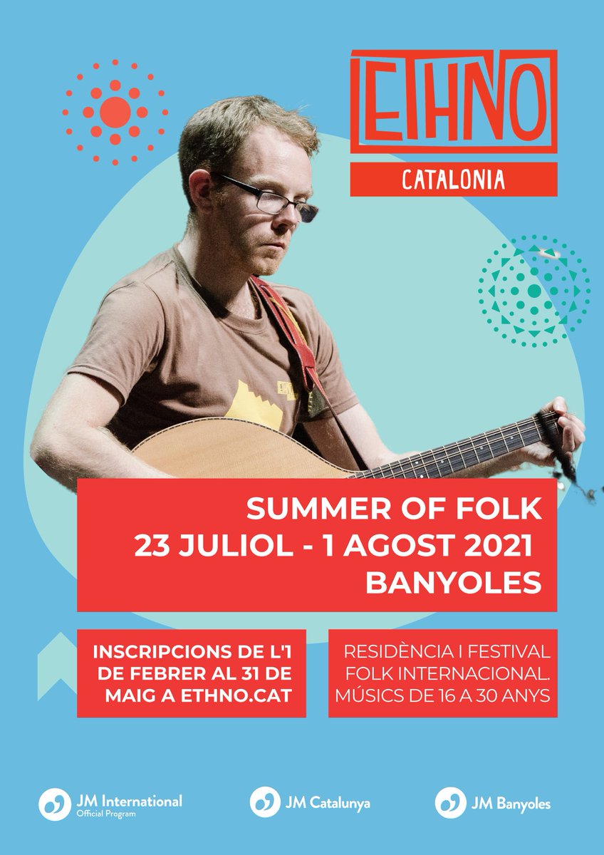 ÚLTIMS DIES D'INSCRIPCIONS! 😱

El 31 de maig finalitza el termini per inscriure's a l'#EthnoCatalonia que se celebrarà aquest estiu a #Banyoles! ☀️👏

Obert a tots els joves músics que vulguin viure una experiencia personal i musical única! 🤩🥁

ethno.cat/ca/inscripcion…