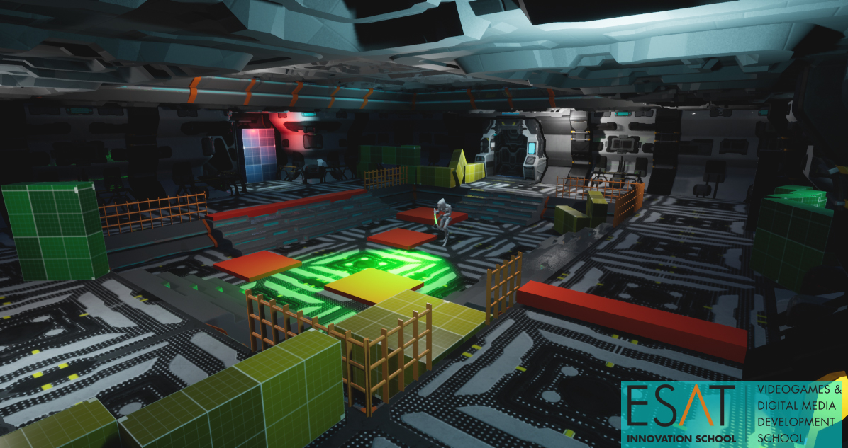 Remember this picture? This is the lab now. There's still a lot of work to be done but we will make it!
Feel old yet? 👴🏽 #indiegame #UE4 #indiedev 
Powered by: <a href="/ESAT_Valencia/">ESAT</a>
