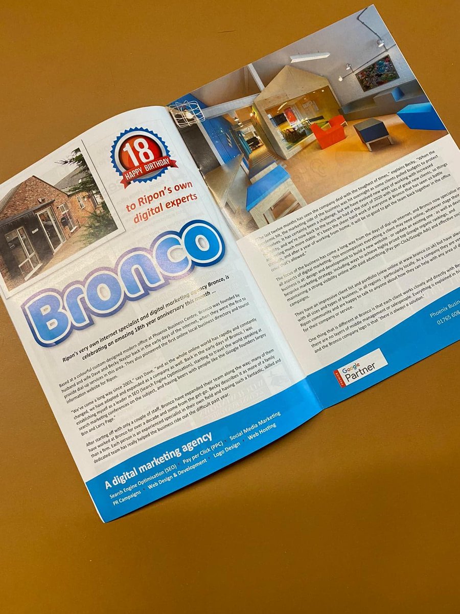 Bronco's tweet image. Great to see Bronco featured in our local Review Ripon!

Have you seen it? 🤩

#TeamBronco #TheresAlwaysASolution #digitalmarketing #SEO #PPC #webdesign #socialmedia #design #Ripon #Bronco