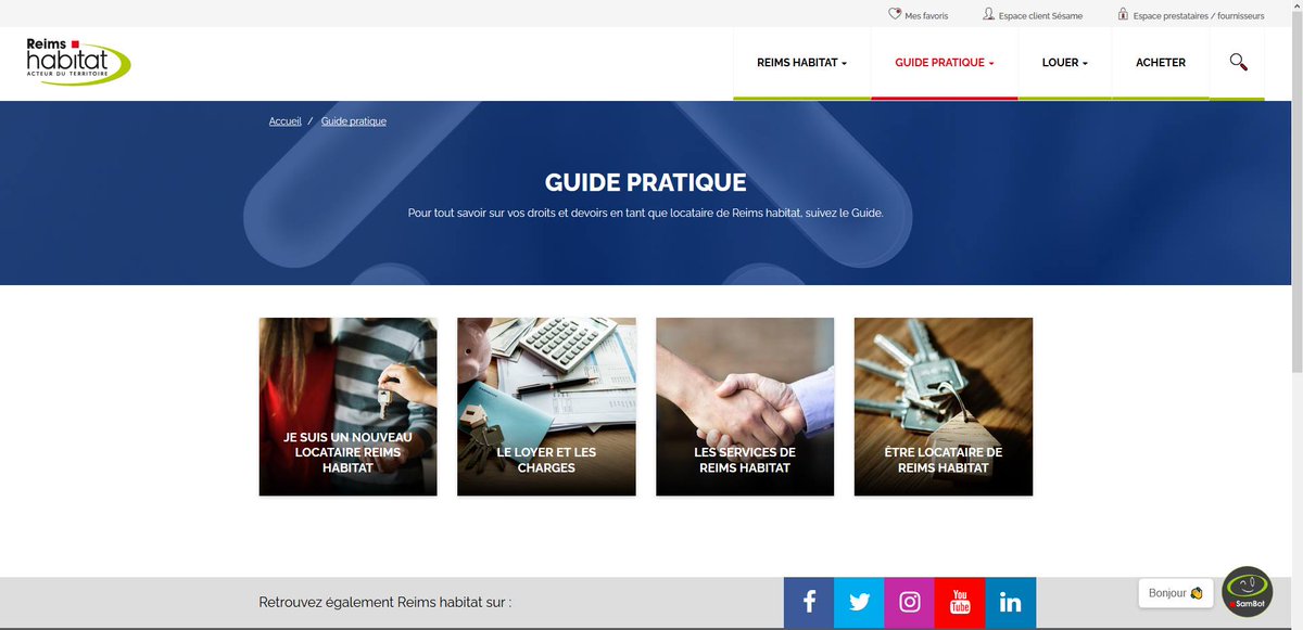 Reimshabitat's tweet photo. Le Portail Web de #Reimshabitat dispose de plusieurs rubriques riches d'informations comme "Actualités" pour connaître l'actualité de l'Office, "Guide Pratique" avec tout ce qu'il faut savoir lorsque l'on est client chez #Reimshabitat et bien plus. Rdv sur https://t.co/S9K9U3dW2o https://t.co/dg2zPPenUG