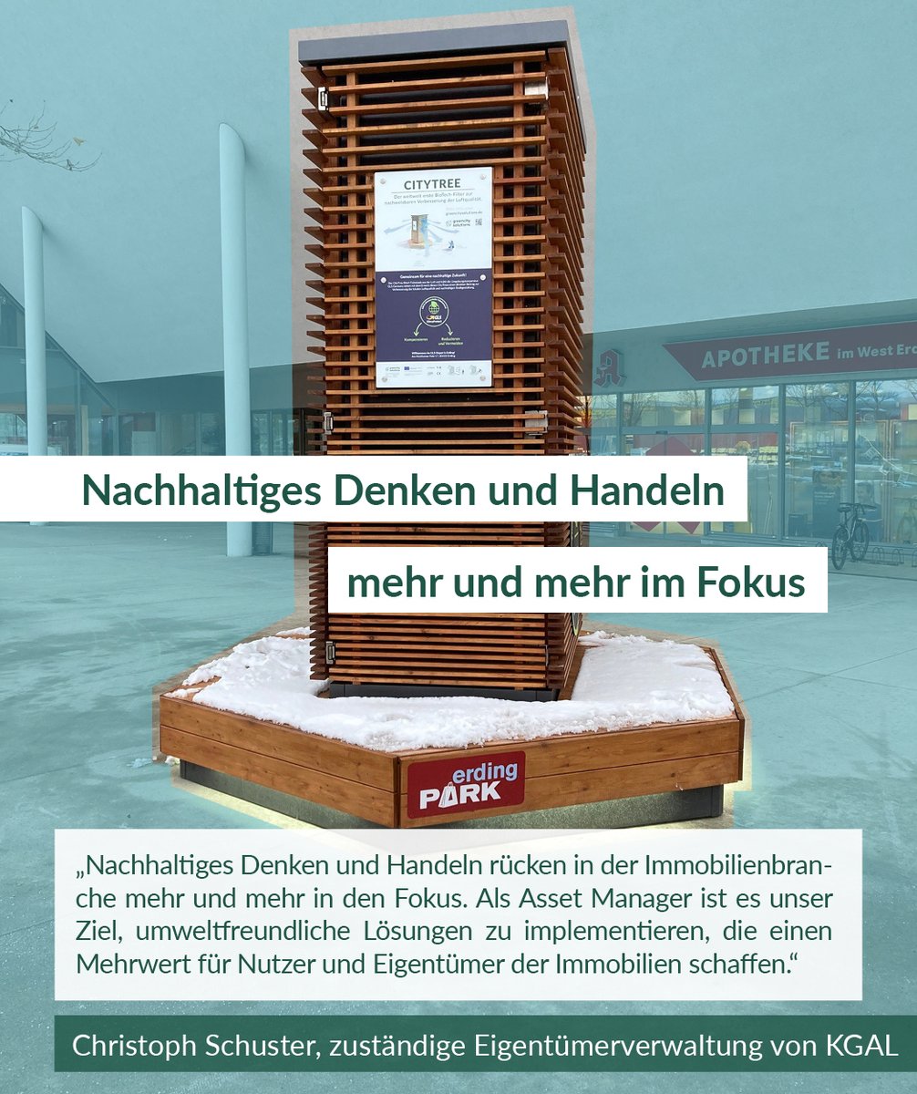 mycitytree's tweet photo. Snow in May?
No, not yet, but some kind words we would like to share with you this #TestimonialTuesday!
Since December 2020, one of our #smart &amp;innovative #CityTrees cleans and cools the air in front of #ErdingPark for @GLS_Germany. 
#ErdingCityTree #CSR #wedeliver
📸:GCS https://t.co/JK2oX7ZSCd