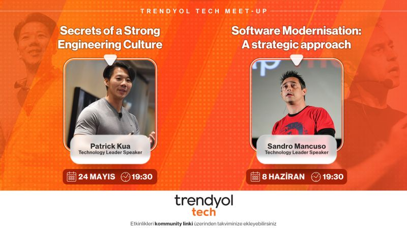 ArdaCetinkaya's tweet photo. Farklı bakış açıları ile yine güzel konular; @trendyoltech'in ön ayak olduğu bu etkinliklere bir bakın derim. 🧑‍💻
🗓️24 Mayıs: Secrets of a Strong Engineering Culture - https://t.co/RaEwoie9hs

🗓️8 Haziran: Software Modernisation: A strategic approach - https://t.co/BnO9bDhcNz https://t.co/KawUAUktn5