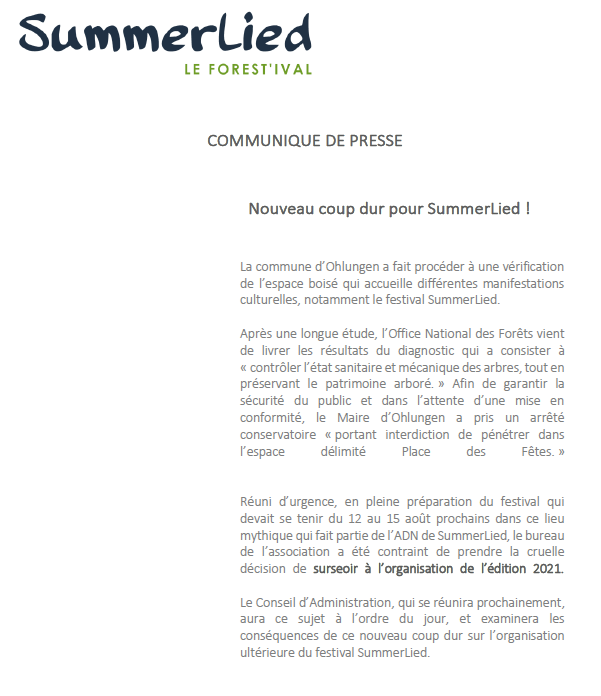 Urgent SummerLied 2021 : Communiqué de Presse.
<a href="/agglo_Haguenau/">AggloHaguenau</a>