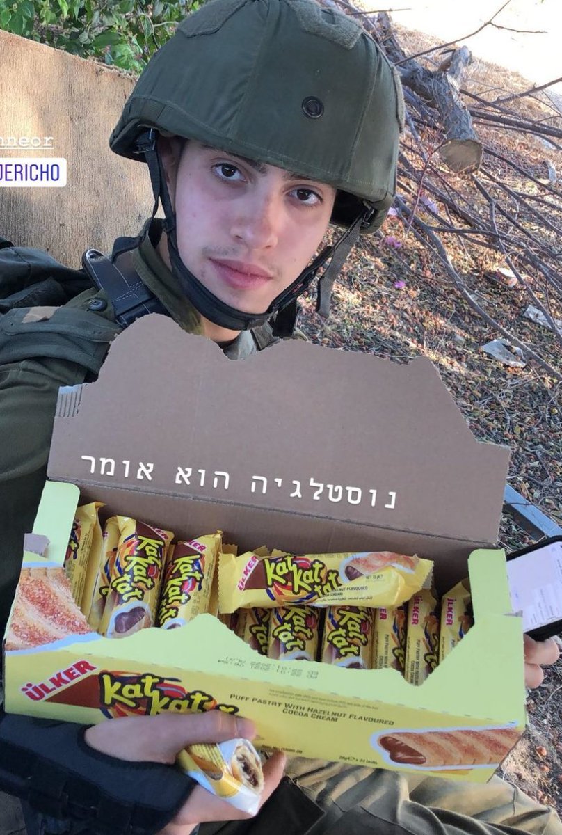 Just an IDF soldier enjoying some Ülker brand snacks