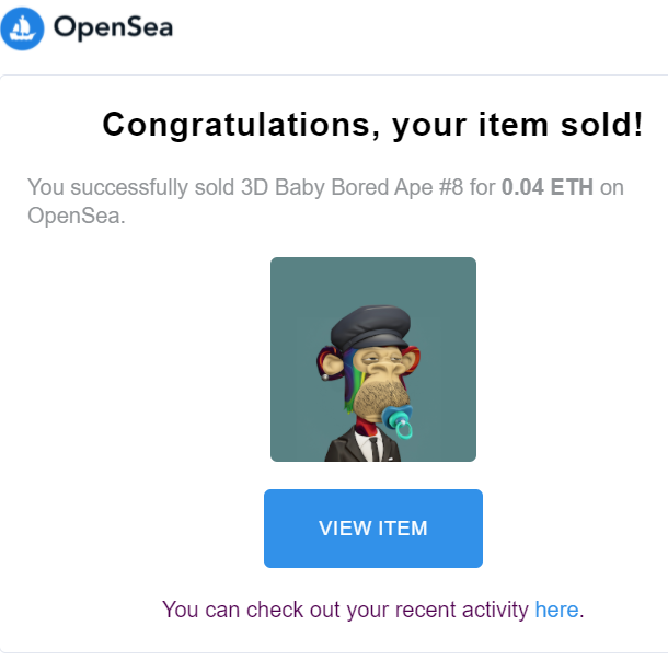 3D Baby Bored Ape tweet media