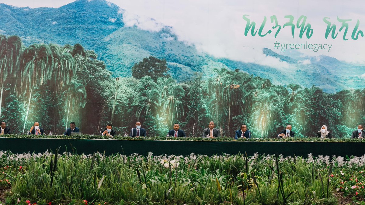 AbiyAhmedAli's tweet photo. As Ethiopians, our lives are strongly intertwined with trees and forests. Today as we launch the 2021 edition of #GreenLegacy initiative, we refer to the four year challenge we set in 2019, aimed at addressing the consequences of environmental degradation and climate change. 1/3 https://t.co/GztCi1UWJu