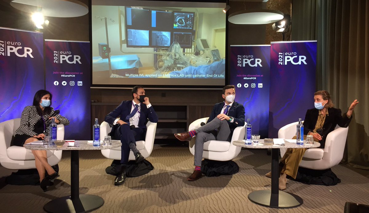 PCR_MadridHub's tweet photo. ‘We will rock you’ trilogy completed here in #MadridHub with discussions around the use of Intracoronary lithortripsy @PCRonline @JEscaned @NievesGonzalo1 @beavaquerizo @ignamatsant @AJuradoRoman @shci_sec https://t.co/BrcnNhupiZ