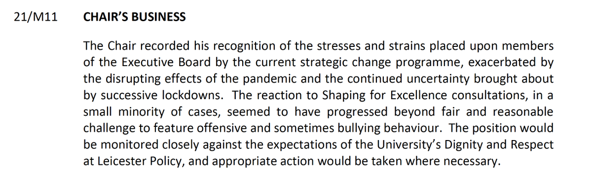 realDavidHarvie's tweet photo. Four months to the day since I was told I'm at risk of redundancy from @uniofleicester. (I've since received notice of dismissal.) Nice to see from minutes of Feb 25 meeting of Uni. Council – released last week – that chair Gary Dixon cares for his executives. #BoycottLeicester https://t.co/gRzlAEDoD1