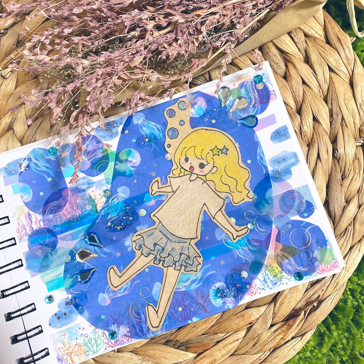 Mori In The Sea イラストコラージュ コラージュ コラージュノート シール マステ 紙もの Mori In The Sea イラストコラージュ コラージュ コラージュノート シール マステ 紙もの