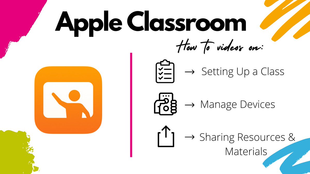 ConnectedFalk's tweet image. 👋 FK teachers, say hello to Apple Classroom!
Apple Classroom turns your iPad into a powerful teaching assistant, helping you guide students through a lesson, see their progress and keep them on track. We have made these materials to support teachers in getting started! 👇(1/5)