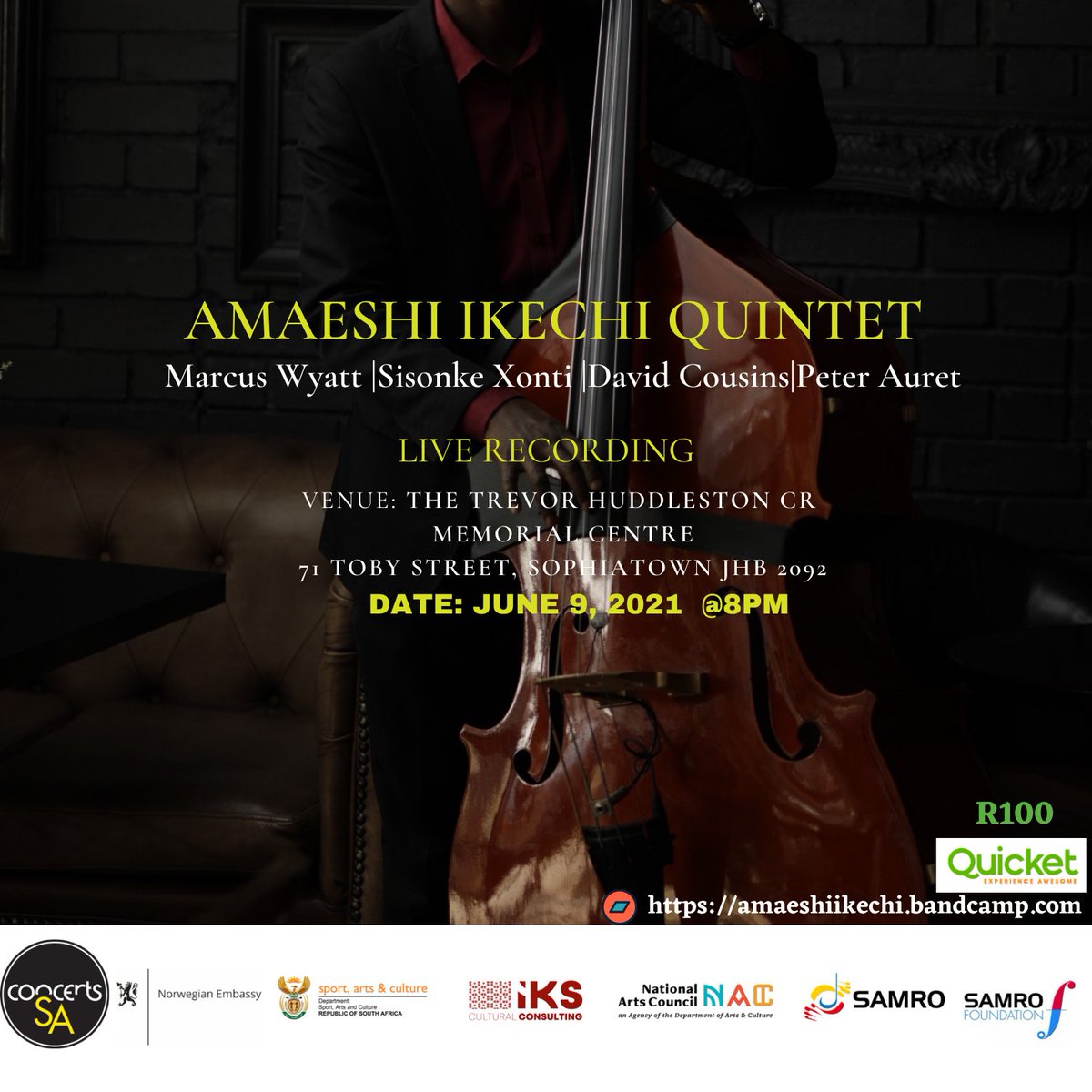 With joy in my heart i present to you a live recording concert with my quintet, at the Trevor Huddleston CR memorial centre on the 9th of june 2021. This concert is made possible by the generous support of Concert SA &amp; the NAC PESP.
qkt.io/TIYVr4
