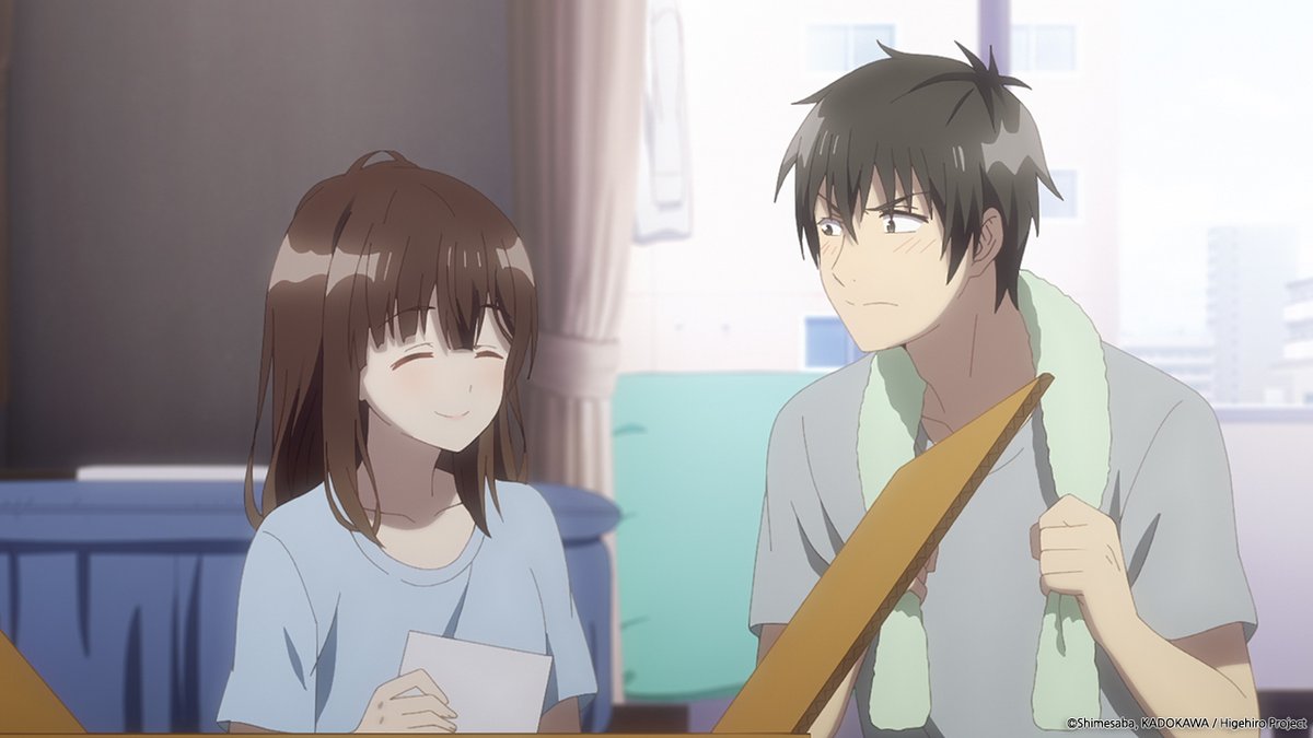 [애니플러스 5/20 00:30 방송 『수염을 깎다. 그리고 여고생을 줍다.』 7화 "연모"] - 사유는 아사미와 함께 보내는 시간이 많아지면서, 소설가라는...