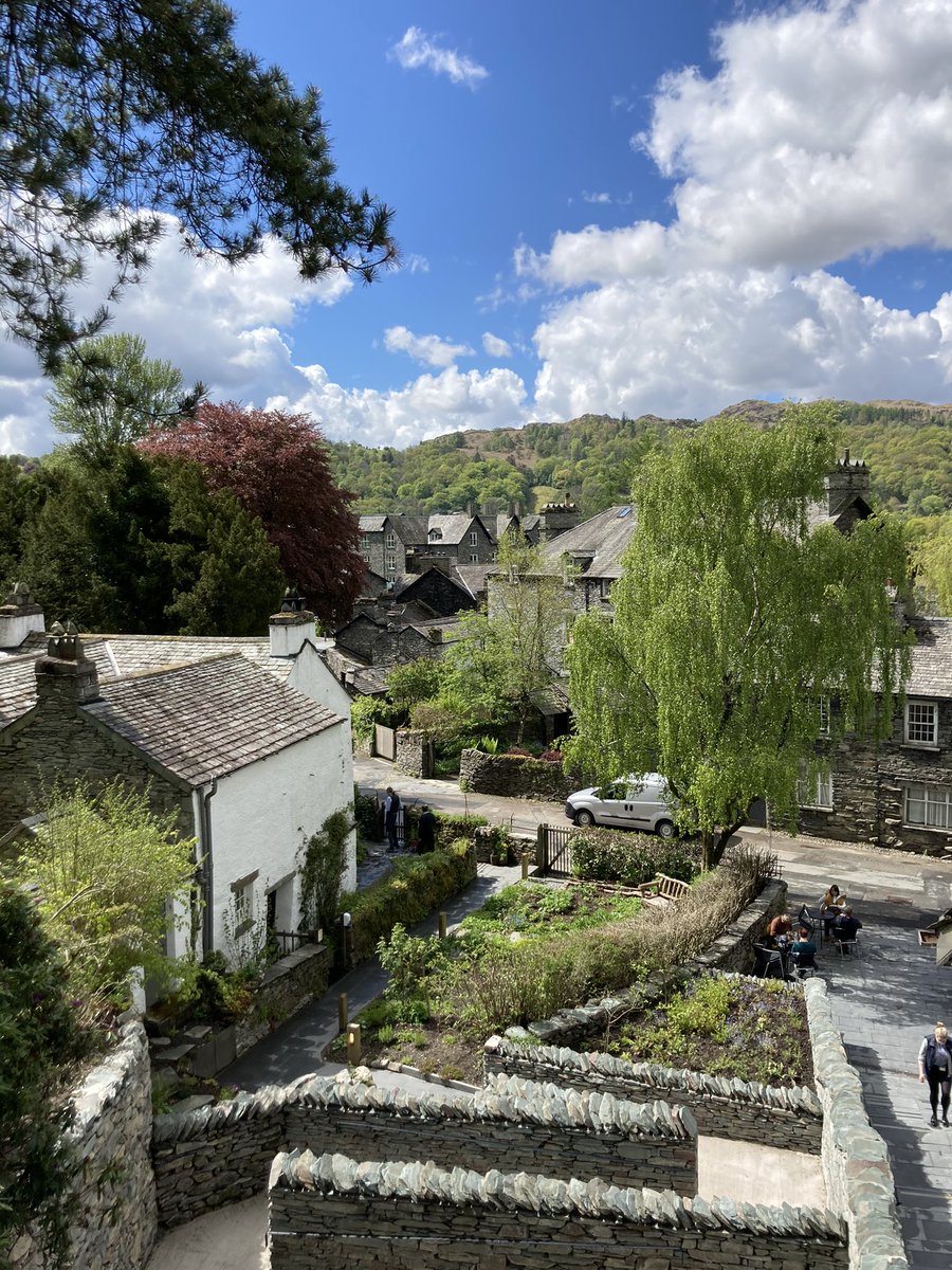 Looking over to Dove Cottage from the new Viewing Platform. So lovely to be open and welcoming visitors today! #theperfectplacetobe #wordsworthgrasmere