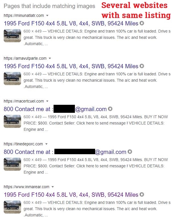 scamadviser's tweet photo. ** Used Ford F150 Scam **
A scam has been reported to us which involves a 1995 Ford F150 4x4 being sold supposedly for a throwaway price of $800. A quick search reveals that there are numerous websites containing the same listing.
#UsedCarScam #ScamAlert https://t.co/KPPIQrv3zn